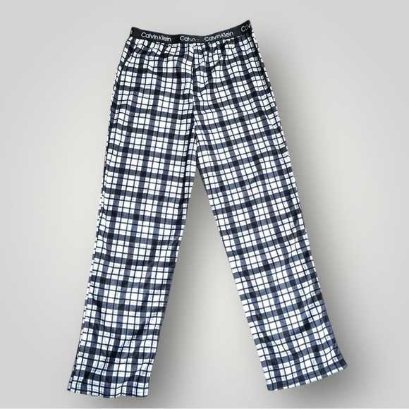 NWOT Calvin Klein Black and White Plaid Pajama Pants - Picture 7 of 9